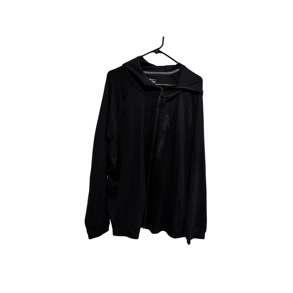 Member's Mark Luxe Full Zip Hoodie Mens XL Black Soot Lightweight Jacket C14501